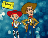 Desenho Jessie e Woody pintado por Julah