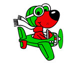 Desenho Cachorro aviador pintado por Dell