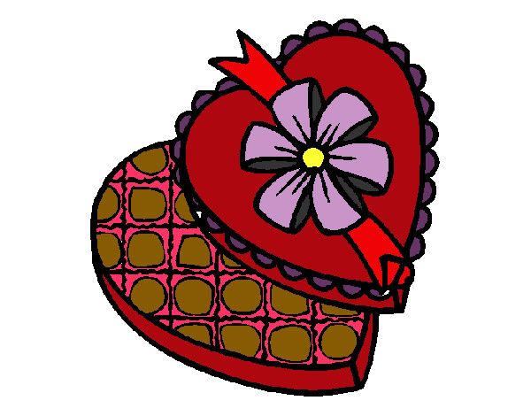 Desenho Caixa de bombons pintado por yasminroch