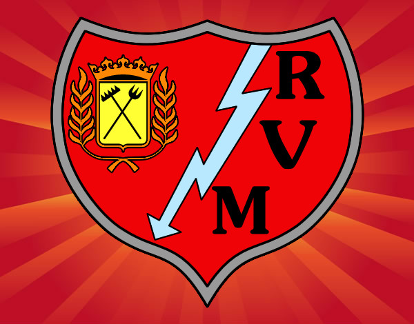 Desenho Emblema do Rayo Vallecano de Madrid pintado por cybele