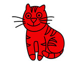 Desenho Gato simpático pintado por Dell