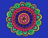 Desenho Mandala alegre pintado por fabiklara