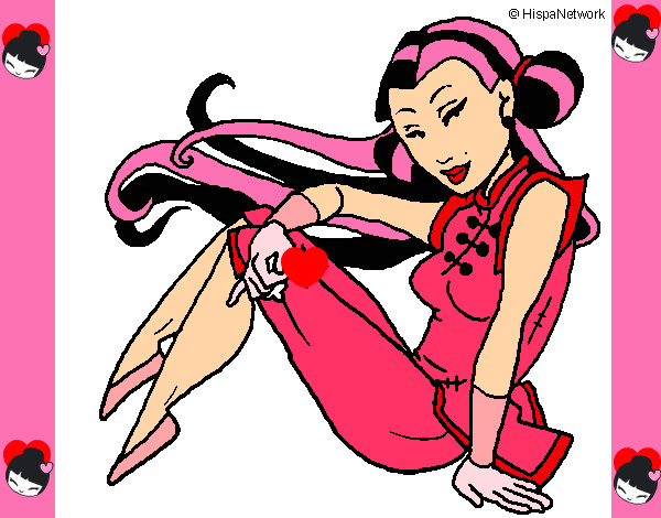 Desenho Princesa ninja pintado por marcy