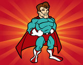 Desenho Super-herói musculoso pintado por Zepelus