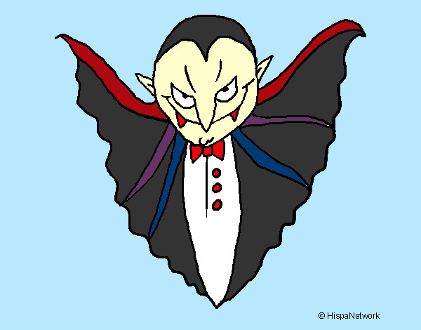 Desenho Vampiro aterrorizador pintado por Xavier