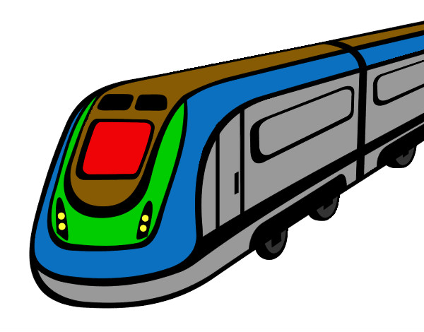 Desenho Comboio de alta velocidade pintado por PupuBiel