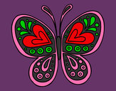 Desenho Mandala borboleta pintado por dudinha00