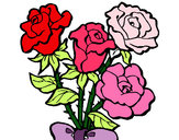 Desenho Ramo de rosas pintado por masd