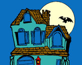 Desenho Casa do mistério pintado por veluda