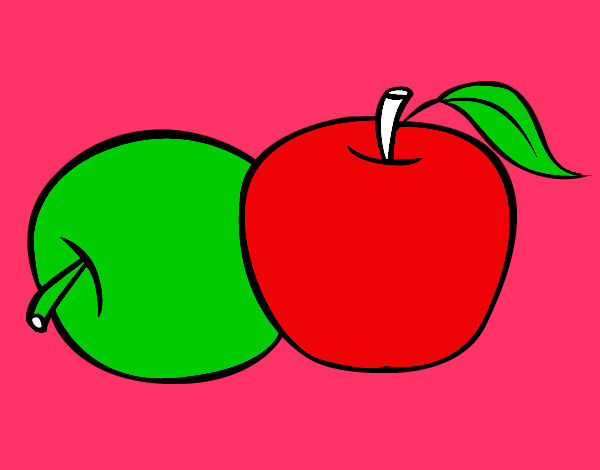Desenho Dois maçãs pintado por STEPHANY06
