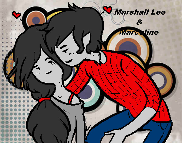 Desenho Marshall Lee e Marceline pintado por Nutellah