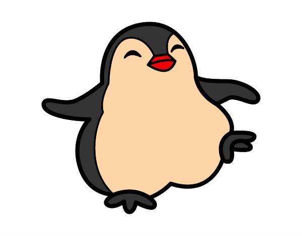 Desenho Pingüim bailarino pintado por analivia