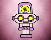 Desenho Robô com luz pintado por lukinha23