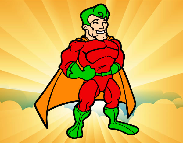 Desenho Super-herói musculoso pintado por RODRIGOMS2