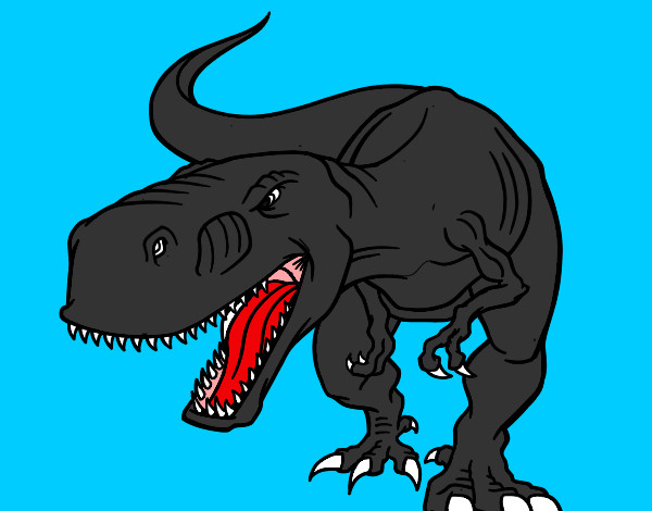 Desenho Tiranossaurus Rex aborrecido pintado por Marquinhos
