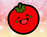 Desenho Tomate sorridente pintado por annalicy