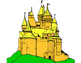 Desenho Castelo medieval pintado por Juliany