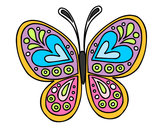 Desenho Mandala borboleta pintado por MORENA008