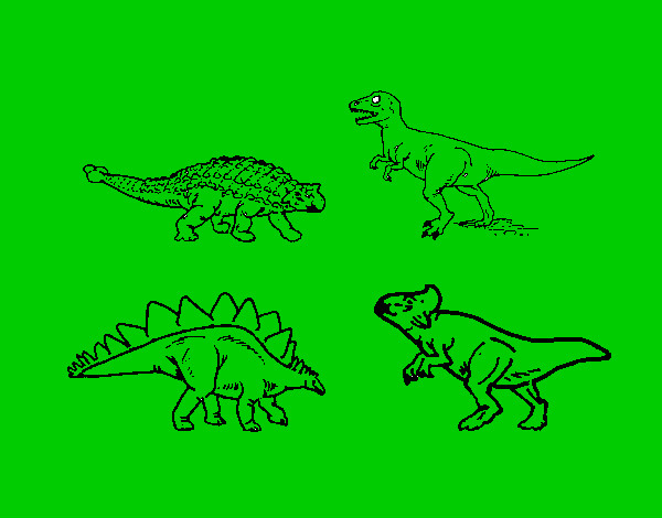 Desenho Dinossauros de terra pintado por Mateusmazu