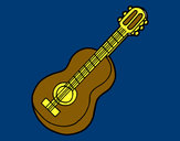 Desenho Guitarra clássica pintado por harold