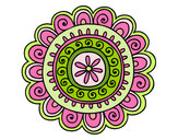 Desenho Mandala alegre pintado por FabiK