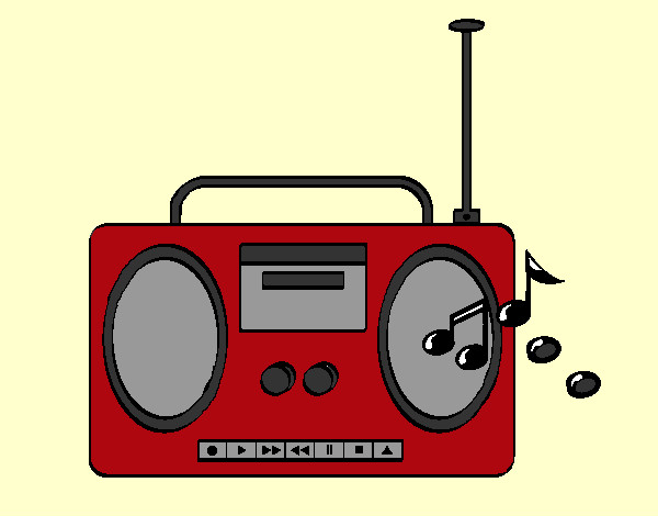 Desenho Radio cassette 2 pintado por BehFufuxa