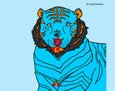 Desenho Tigre pintado por Mateusmazu