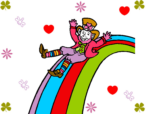 Desenho Duende no arco-íris pintado por rafaeljosy