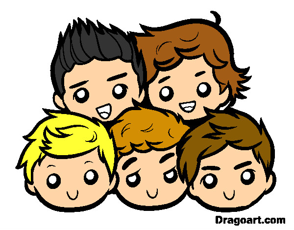 Desenho One Direction 2 pintado por MariSTMHP