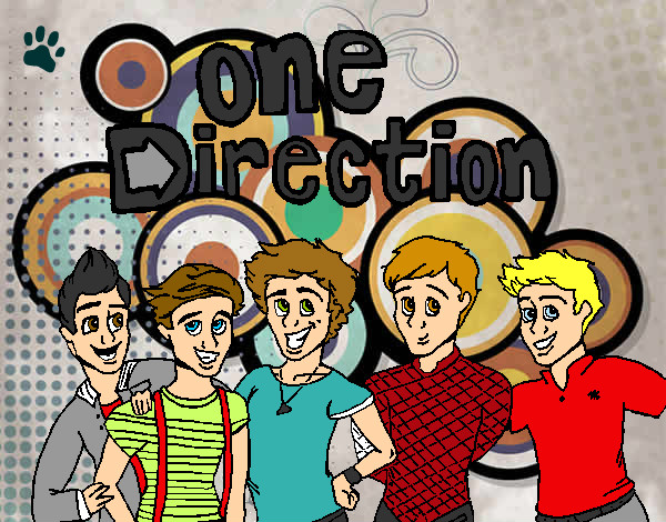 Desenho One Direction 3 pintado por MariSTMHP