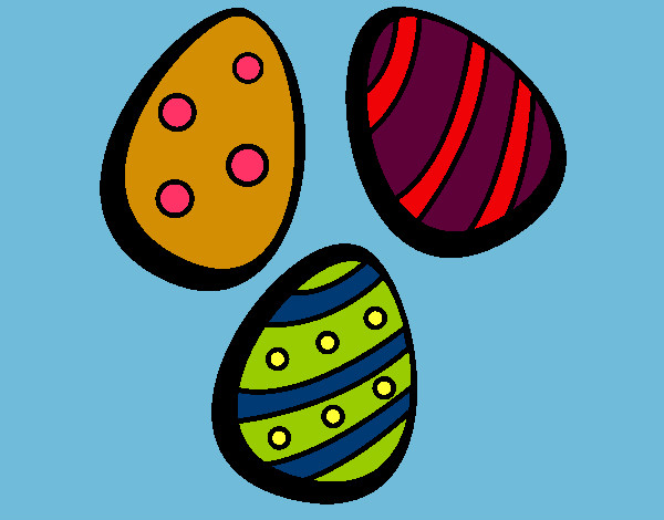 Desenho Ovos de páscoa IV pintado por Livinha 