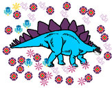 Desenho Stegossaurus pintado por luce
