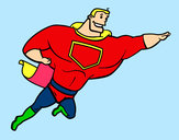 Desenho Super herói enorme pintado por miguelmend