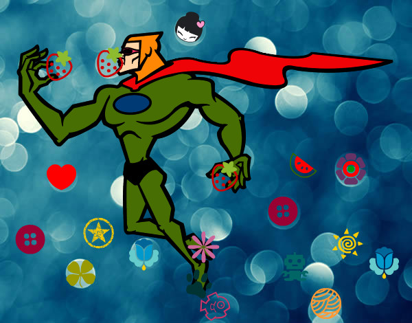 Desenho Super herói poderoso pintado por Elisabf