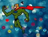Desenho Super herói poderoso pintado por Elisabf
