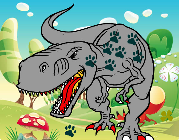 Desenho de Dinossauro aborrecido pintado e colorido por Lucastarci o dia 13  de Junho do 2013