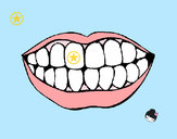 Desenho Boca e dentes pintado por REBHECCA