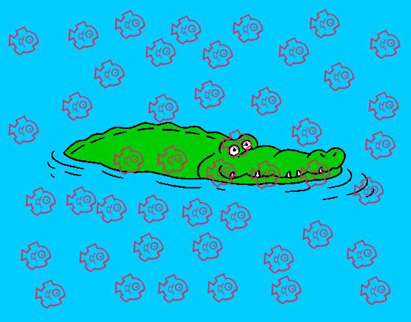 Desenho Crocodilo 2 pintado por ricardoa