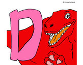 Desenho Dinossauro pintado por Aninhapri