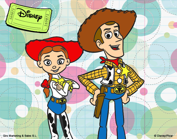 Desenho Jessie e Woody pintado por IgorF