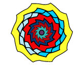 Desenho Mandala 9 pintado por Gugs
