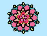 Desenho Mandala com uma flor pintado por REBHECCA