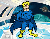 Desenho Super-herói musculoso pintado por Gustavo04