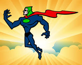 Desenho Super herói poderoso pintado por iagolima