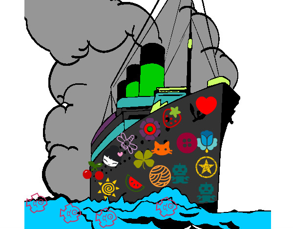 Desenho Barco a vapor pintado por Biel2005