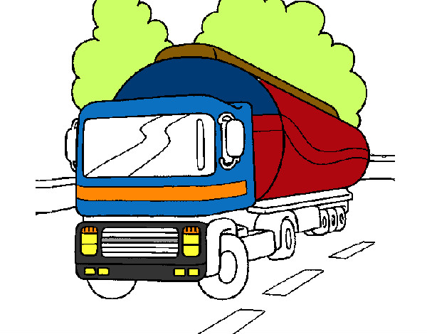 Desenho Camião cisterna pintado por JP04