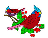 Desenho Pássaros pintado por bellebiju