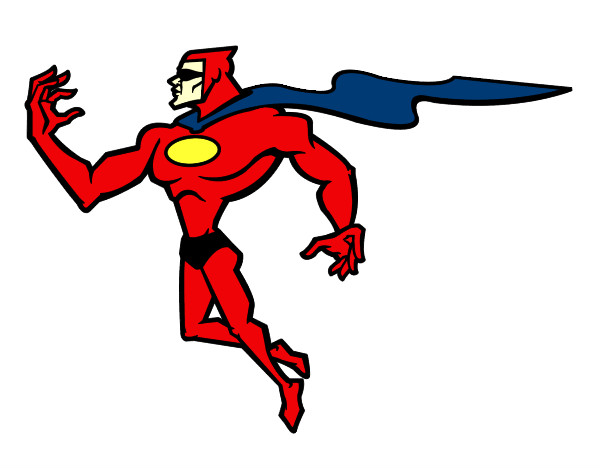 Desenho Super herói poderoso pintado por ViniiQM