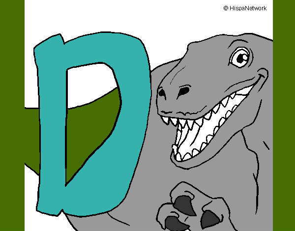 Desenho Dinossauro pintado por dinossauro