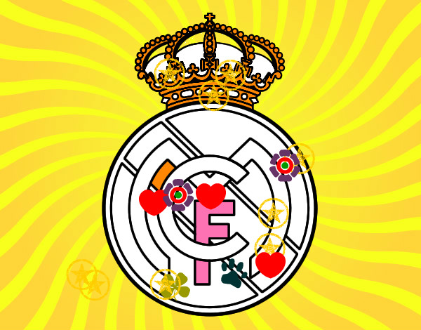 Desenho Emblema do Real Madrid C.F. pintado por eliseu